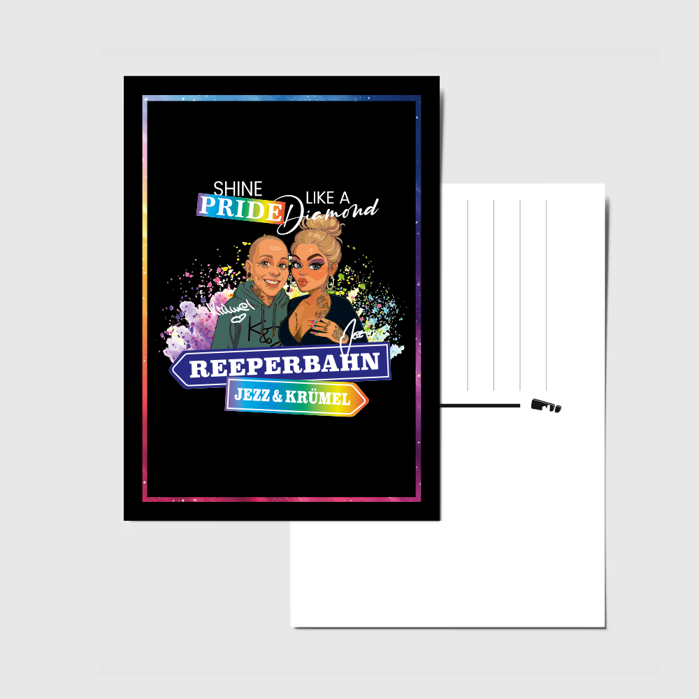 Jezz und Krümel Postkarte - Pride Edition