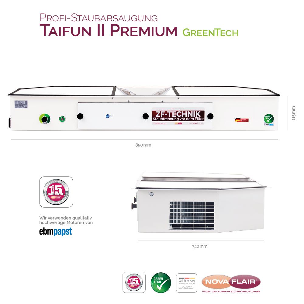 Taifun II Premium GreenTech - Staubabsaugung