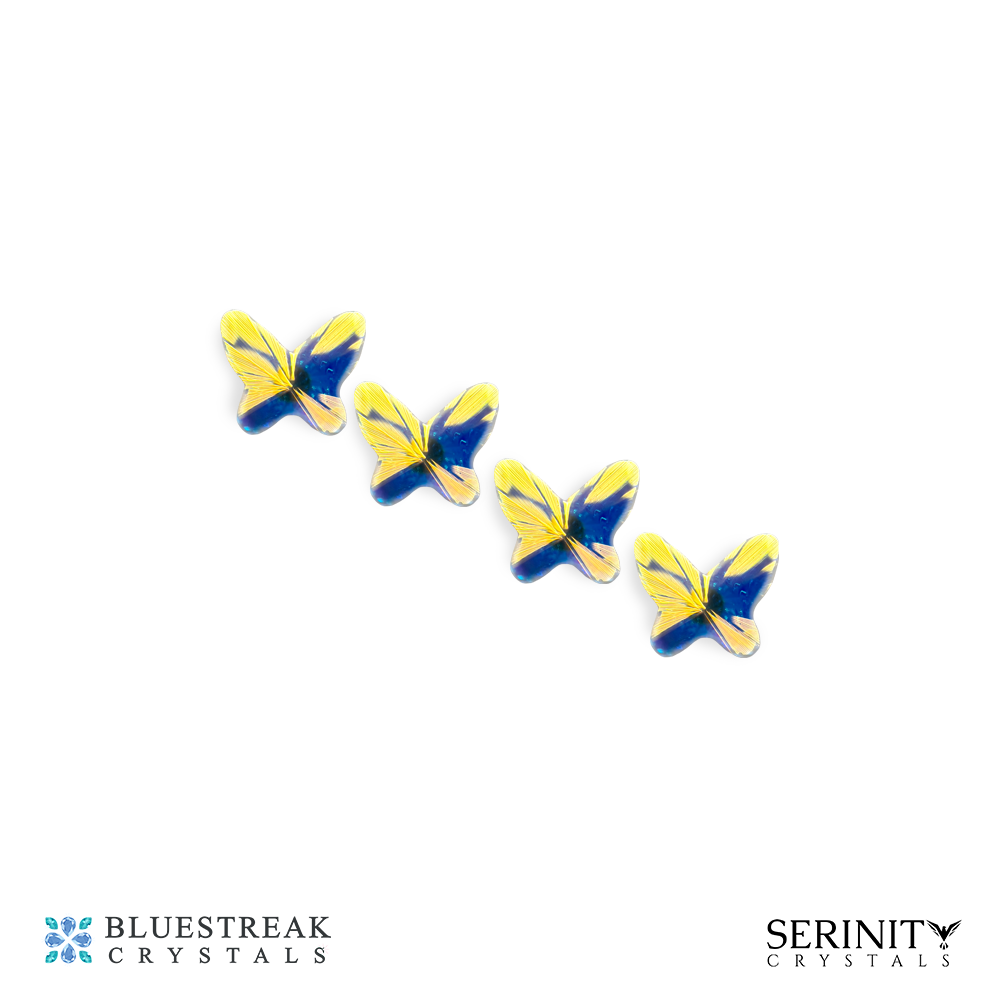 Butterfly Crystal AB - 8 mm - Pack of 4