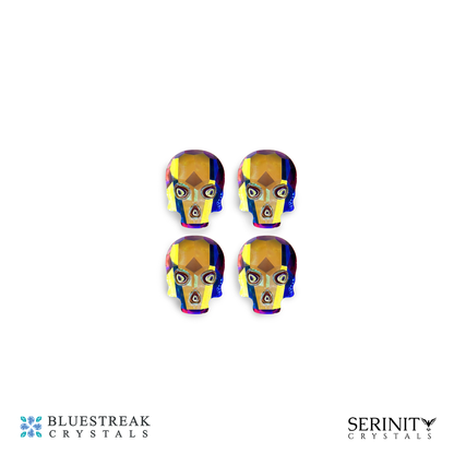 Skull Crystal AB - 10 x 7,5 mm - Pack of 4