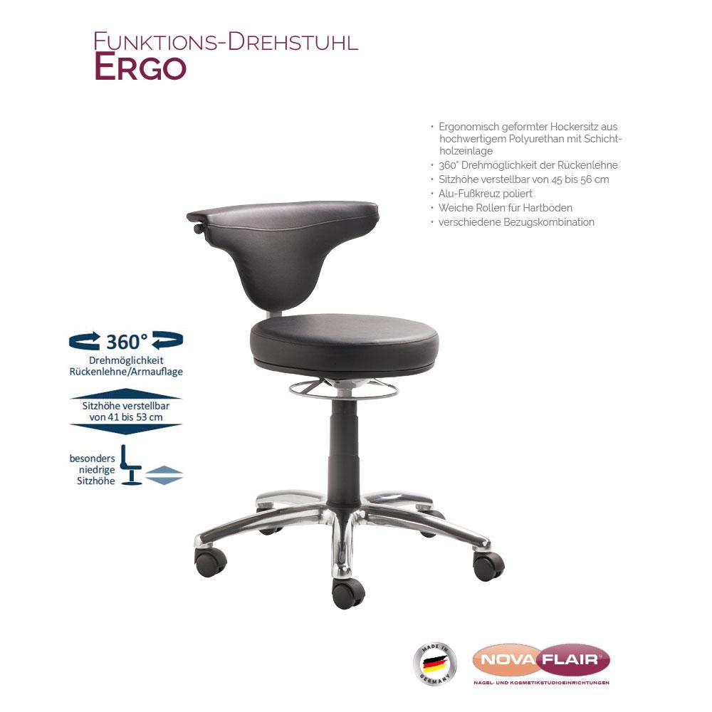 Ergo Funktions-Drehstuhl m. Rückenlehne