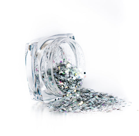 Glitter Silver Glam - Grey