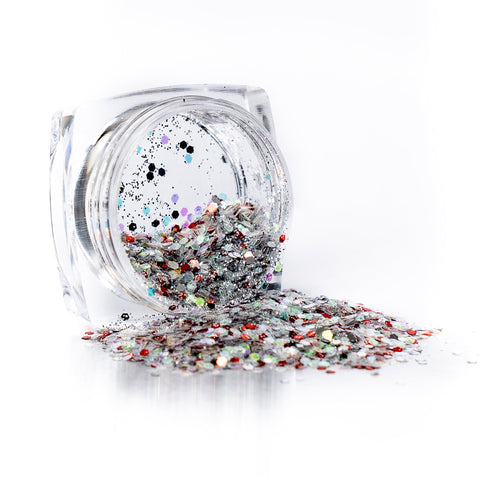 Glitter Silver Glam - Red