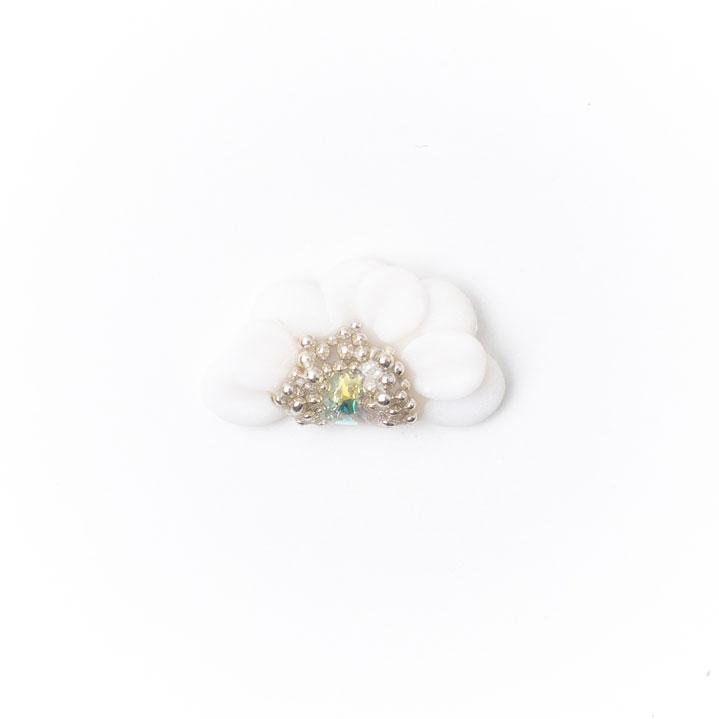 Glamsusie - Acryl Half Flower White