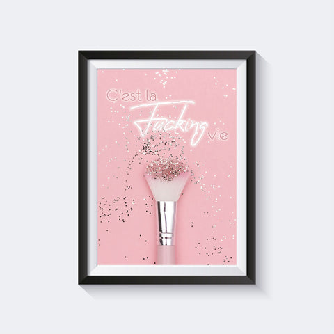C'est la fucking vie - Poster / Leinwand (Poster 50 x 70)